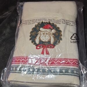 Festive Eeyore And Pooh Holiday Kitchen Towel Set